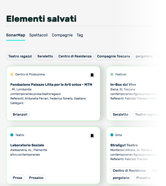 Screenshot elementi salvati